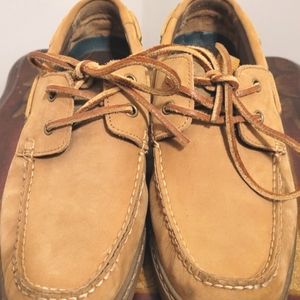 Bass Leather Oxfords Brown Size 9 Great Clean Nice Water Resistant Classic ✅️